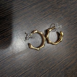 Gold half hoops